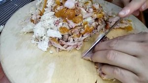 Салат "Нежный" с копченой курицей