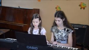 Светит месяц - Мария и Анна Король (Фортепиано) Гурина Ольга
