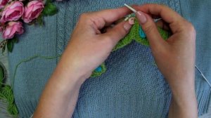 Мужской джемпер спицами.