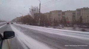 Зимняя атмосфера. Первый Казанский крупный снег.