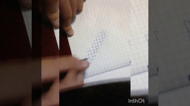 Рисую топор в Майнкрафт в конце видно как я нарисо смотреть онлайн