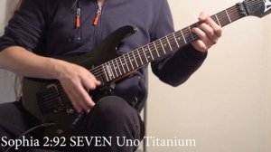 Comparison Ibanez S7 stock tremolo VS Sophia 2:92 SEVEN Uno Titanium Toneblock - Tuning stability!