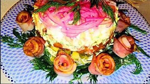 Салат с печенью трески Салат который украсит и Ваш праздничный стол.
