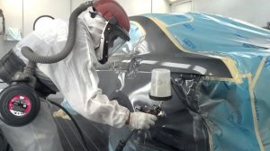 Spraying clear coat