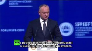 Petrohradské mezinárodní ekonomické fórum 2017 - projev I. Dodon (prezident Moldávie)