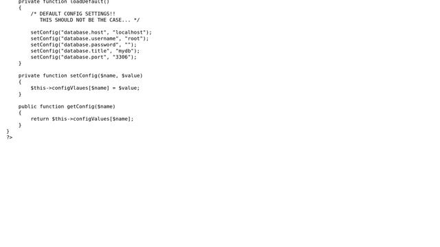 Code Review: PHP Configuration class