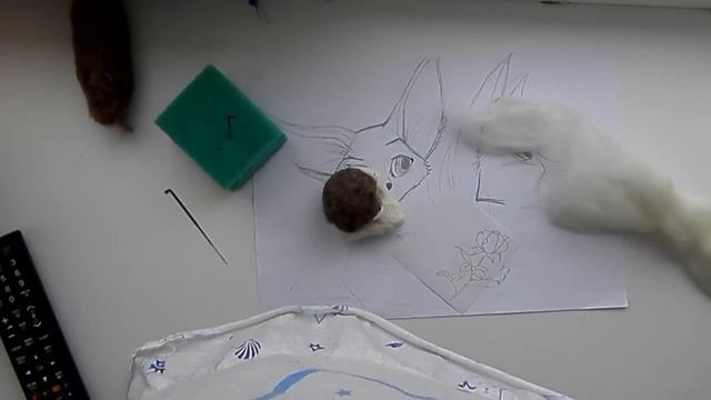 Сухое валяние: Мастер класс по валянию мордочки для валяной игрушки.Мимика.