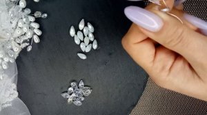 Как закрепить бусины на проволоке. Часть3 /Бриолет/ Как сделать украшение в прическу своими руками?