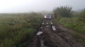 Дорога вдоль озёра Крючное