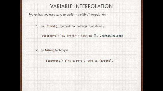 05a String Formatting
