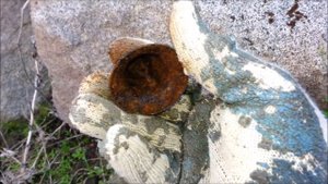 Metal Detecting: Using a pinpointer under water Bullseye TRX at Three Rivers, CA