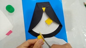 Пингвин из бумаги. #для садик. самая легкая?? #аппликация #поделки #зимниеподелки