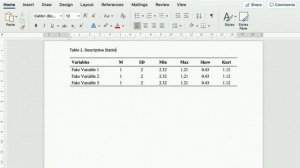 Apa Tables Tutorial