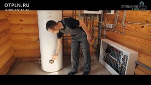 Отопление в доме 200кв.м. из оцилиндрованного бруса. Газовый котёл Buderus 35 кВт.