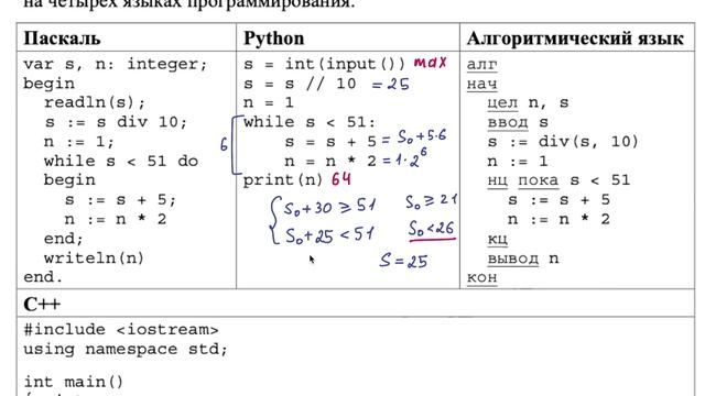 Задание 6 | Анализ кода | Разбор ДЕМО варианта ЕГЭ по Информатике 2022 смотреть онлайн