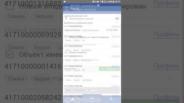 СИОЖ | Мобильное приложение | Выбытие животного на убойный пункт смотреть онлайн