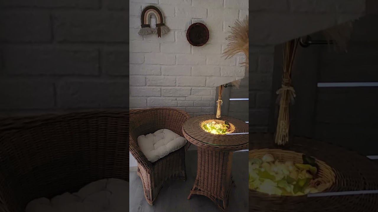 Комплект плетеной мебели своими руками: кресло и журнальный столик|LOZAMASTER