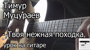 Тимур Муцураев - Твоя нежная походка (видео урок на гитаре) Разбор как играть