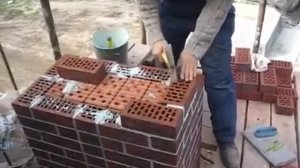 Как класть колонны из клинкерного кирпича