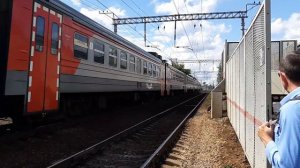 Станция Лианозово электропоезд ЭД4М-0434 Рекс