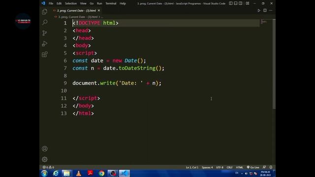 Write a JavaScript program to get current date.