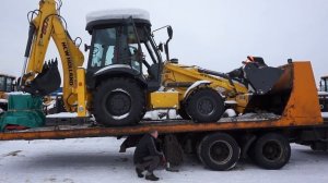 Перевозка экскаватора - погрузчика New Holland B80B
