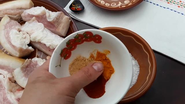 Вкусное сало/подчеревок засоленное сухим способом