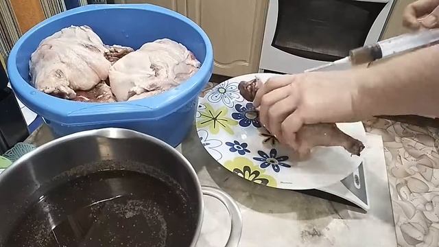 Копчение мяса бобра. Часть первая - подготовка мяса