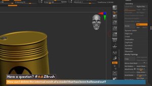 #AskZBrush - Delete Interior Mesh From Your Models