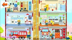 Маленькая пожарная станция. Играем в пожарников и тушим пожар