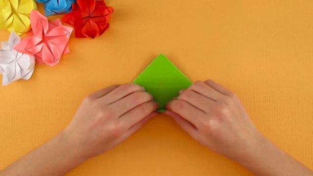 Лотос из бумаги оригами / цветок оригами / поделки смотреть онлайн