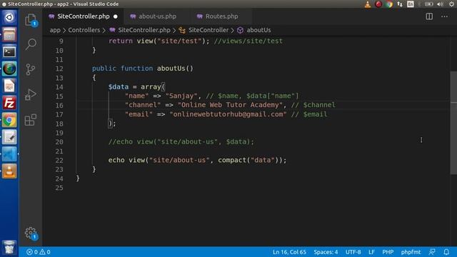 Learn CodeIgniter 4 Tutorials in Hindi - #5 - Pass Dynamic Parameters from Controller to Views