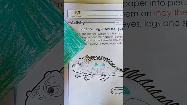 Paper pasting activity for kids #paper #tearing #toddlers #preschoolers #kg  #activity #finemotor