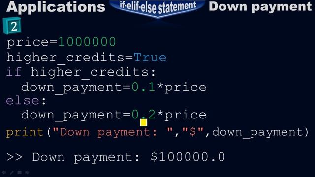 Application of conditional statement - if-elif-else statements -  Python by #Moein