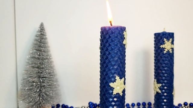 Свечи из вощины. Новогодние свечи. Свечи своими руками. смотреть онлайн