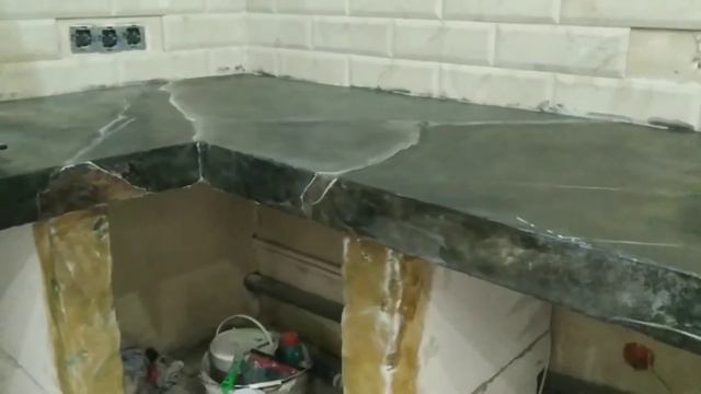 Бетонная столешница. Бюджетный вариант.