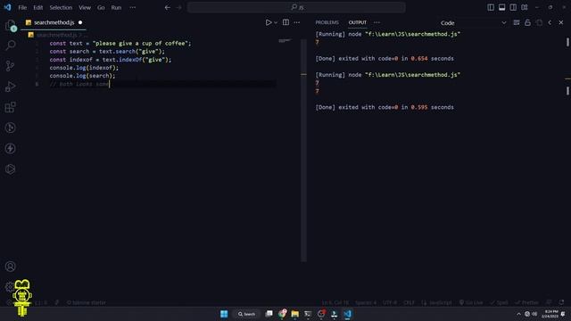 JavaScript Search Method || Search Method || String Methods in JavaScript #javascript