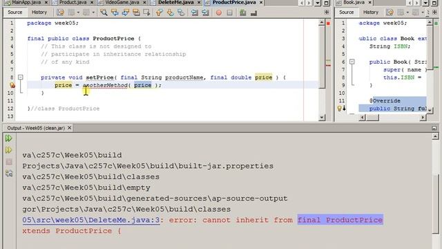 Week 05 Java Class Inheritance Part 20