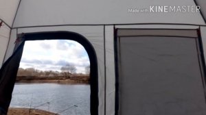 рыбалка с 20 на 21 марта на Москва реке. Палатка  из Декатлона?