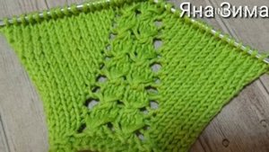 Красивая регланная линия спицами  новым узором.