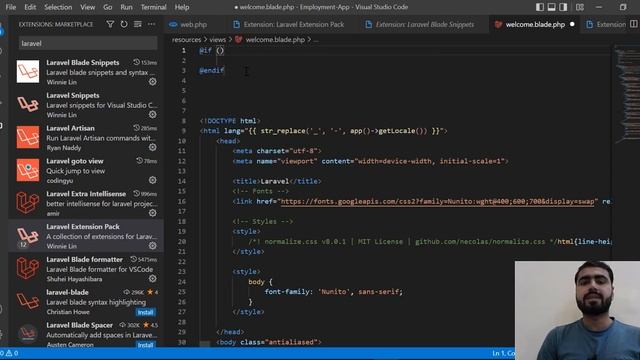 (05) Setup Visual Studio Code for Laravel Development | Install extention pack of Laravel in vs cod