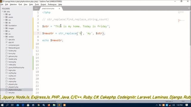 PHP built in functions Part-13 | Str_replace()