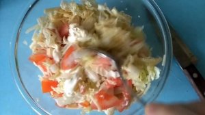 Сочный и ароматный салат из пекинской капусты