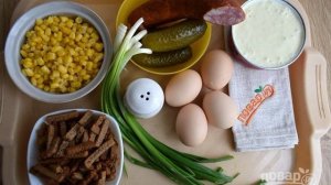 Салат Иришка с сухариками