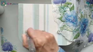 MALETA DECOUPAGE con EFECTO EMPOLVADO sobre MADERA