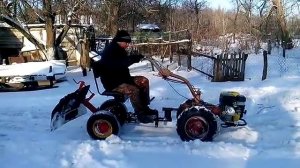 Лопата для уборки снега мотоблоком сделанная на скорую руку