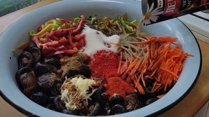 Салат "Грибы шиитаке по-корейски"