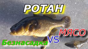 Ловля ротана на блесну с мясом и безнасадку. Эксперимент.