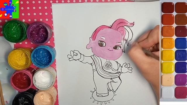 Команда Флоры Рисуем Лоти из мультика. Раскраска для детей