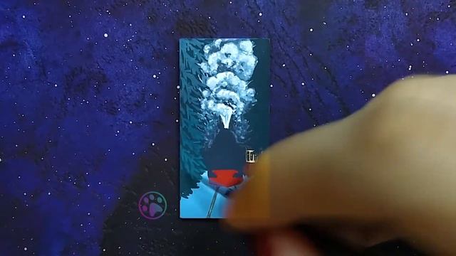 Зимний поезд ?❄ (рисунок темперой)